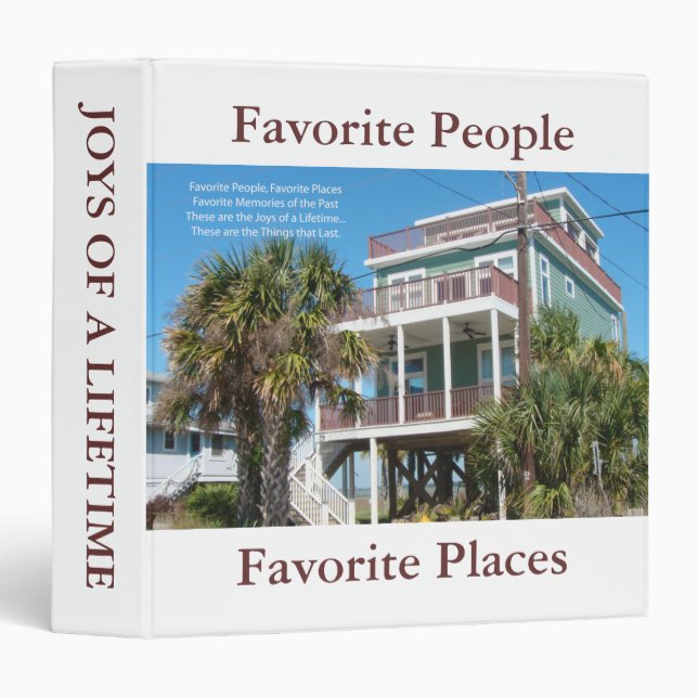 Favorite Places, Favorite People, Favorite Places 3 Ring Binder (Front/Spine)