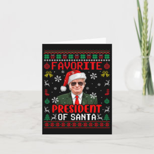 Favorite President Of Santa Xmas Trump Proud Won S Card