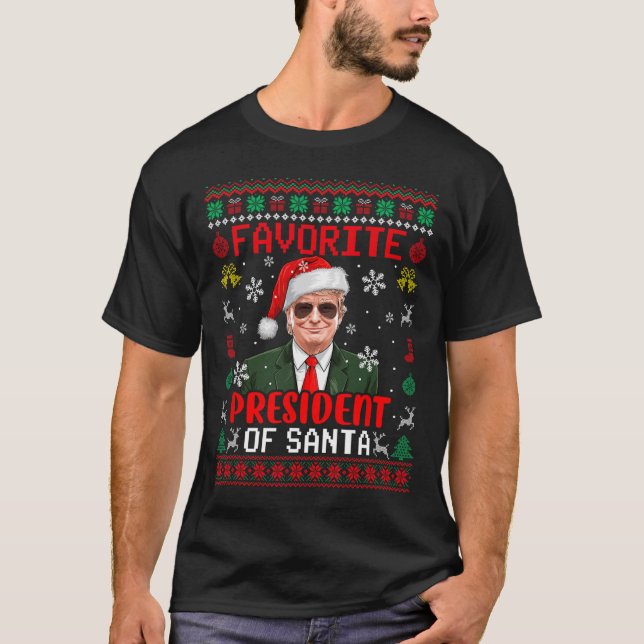 Favorite President Of Santa Xmas Trump Proud Won S T-Shirt (Front)