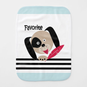 Favorite puppy baby burp cloth