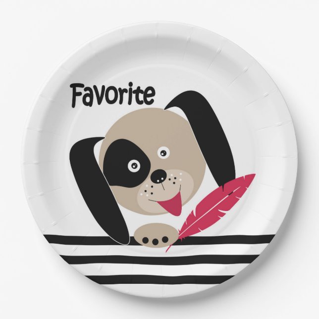 Favorite puppy paper plates (Front)