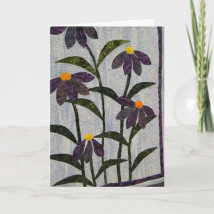 Favorite Quilts & Old Friends, Purple Flowers Card