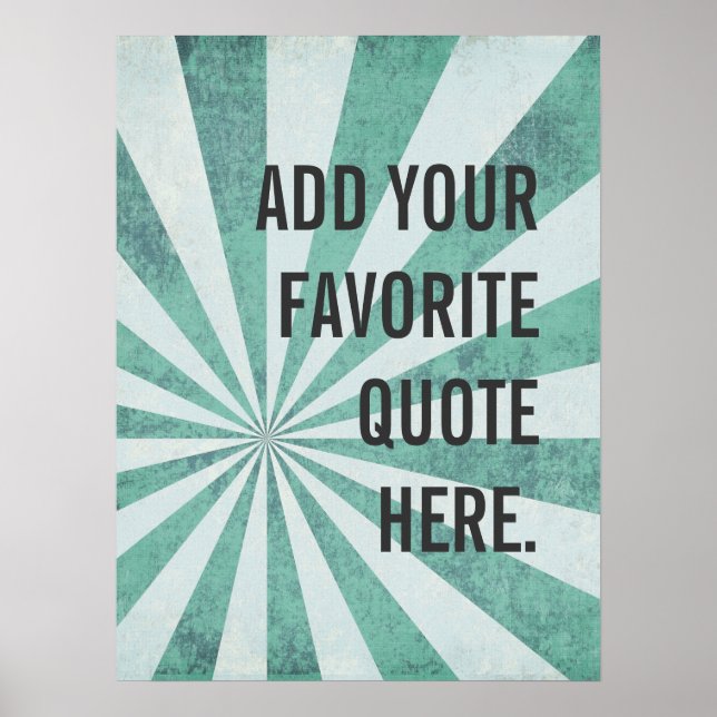Favorite Quote Poster, Custom Personalized Poster (Front)