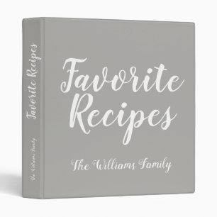 favorite recipe book gray binder