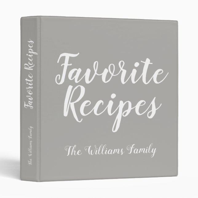 favorite recipe book gray binder (Front/Spine)
