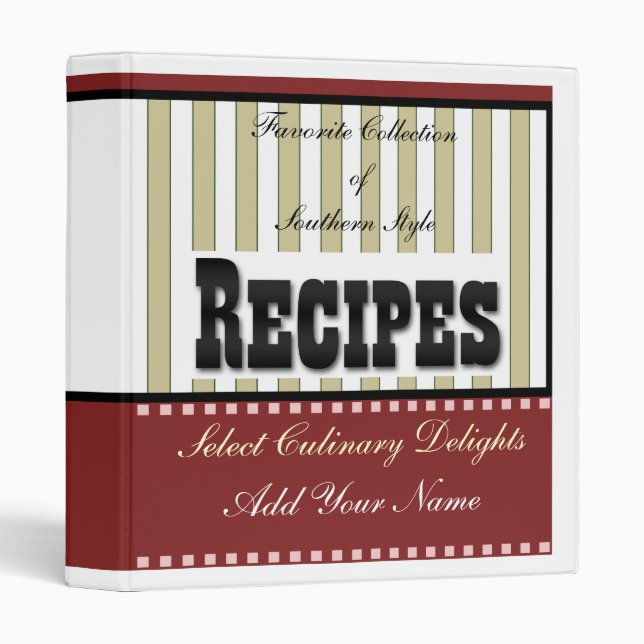Favorite Recipe Collection Scrapbook Binder (Front/Spine)