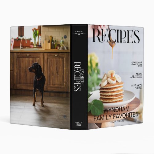 Favorite Recipes 2 Photo Magazine Cover Mini Binder