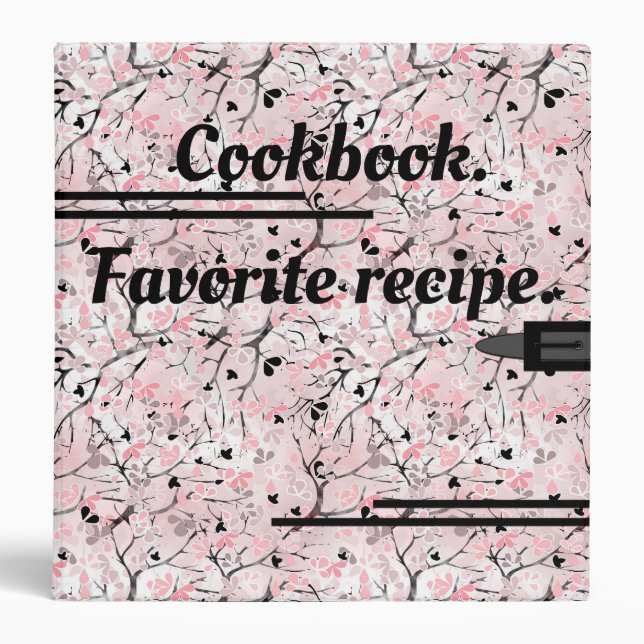 Favorite recipes, cookbook 3 ring binder (Front)