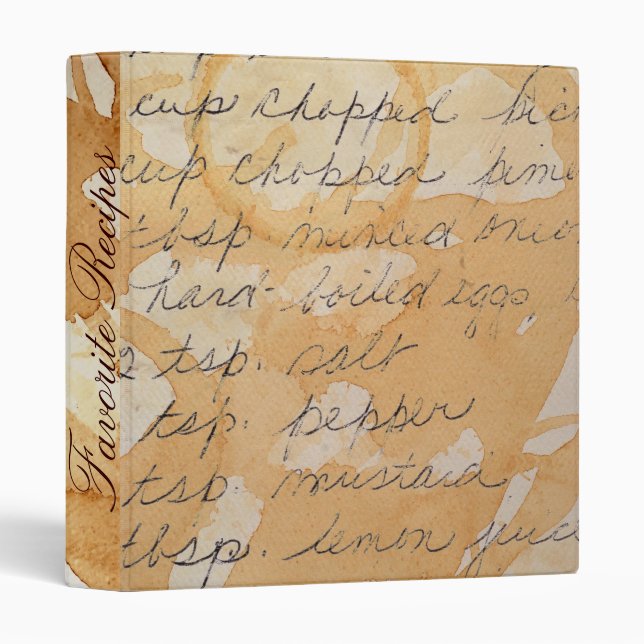 Favorite Recipes Cookbook Binder (Front/Spine)