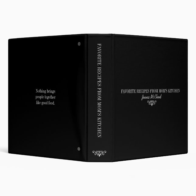 Favorite Recipes from Mom's Kitchen  3 Ring Binder (Background)