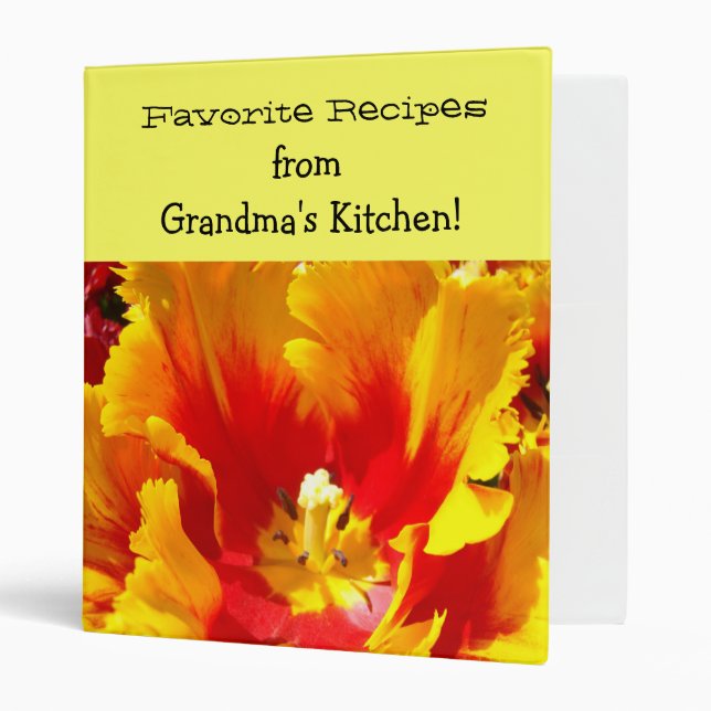 Favorite Recipes Grandma's Kitchen recipe binder (Front/Inside)