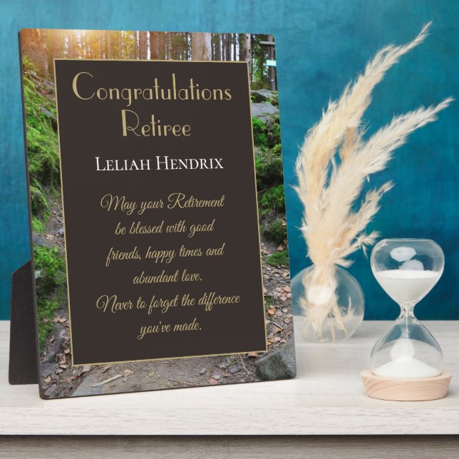 Favorite! Retiree's Congratulations gift Plaque (Side)