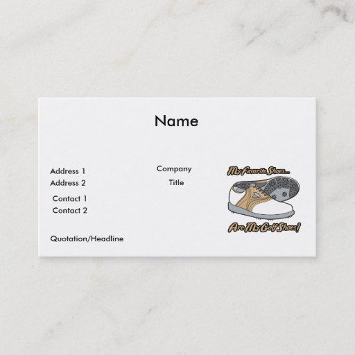 Customizable favorite shoes are my golf shoes business card