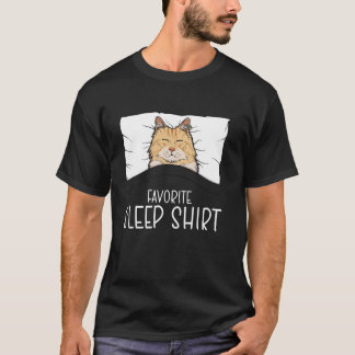 Favorite Sleep Shirt Cat, Napping Domestic Longhai