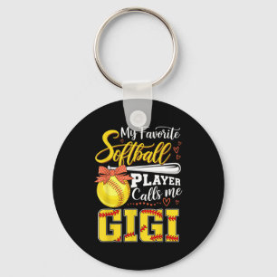 Favorite softball player calls gigi tee mothers da keychain