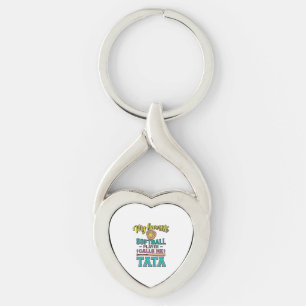 Favorite Softball Player Calls Me TATA Shirt Desig Keychain