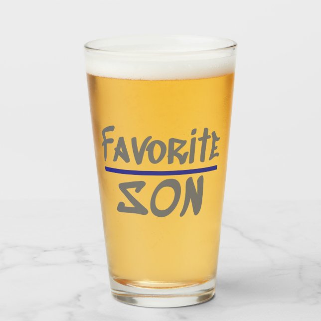 Favorite SON humor brother novelty Glass (Front Filled)
