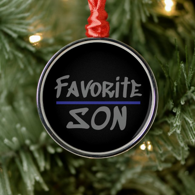 Favorite SON humor brother novelty Metal Ornament (Tree)