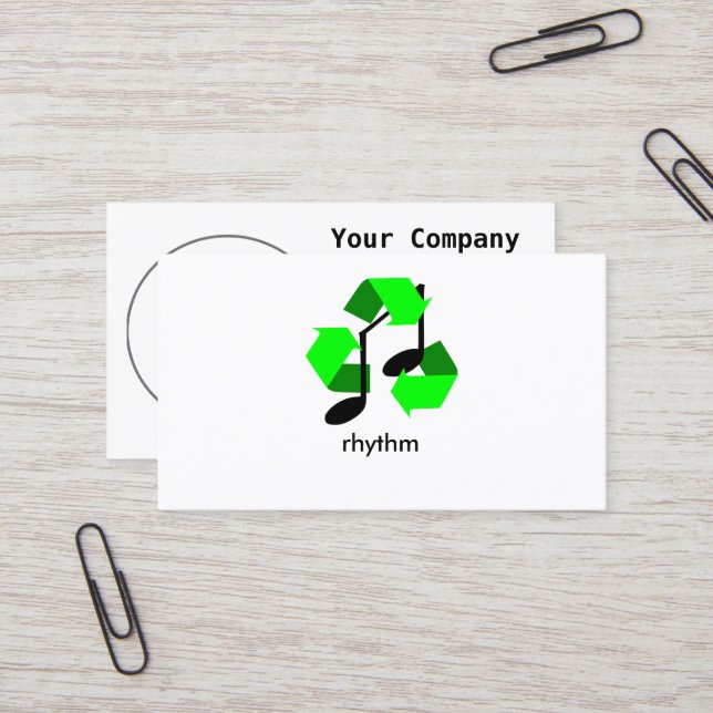 Favorite Song Rhythm Business Card (Front/Back In Situ)
