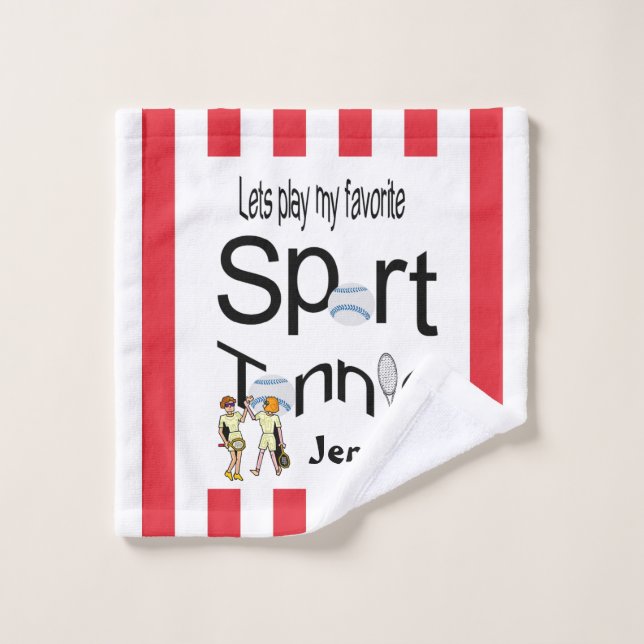 Favorite Sport Bathroom Towel Sets Tennis (Wash Cloth)