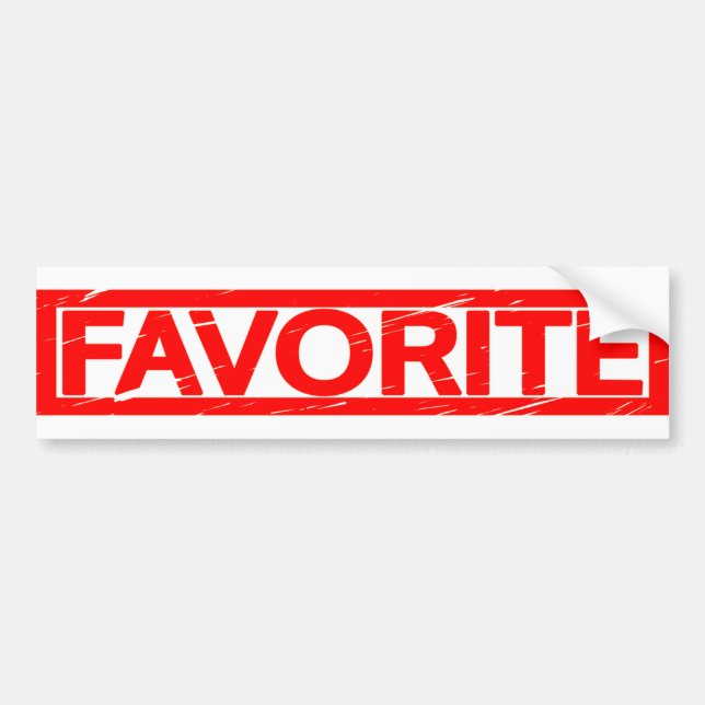 Favorite Stamp Bumper Sticker (Front)