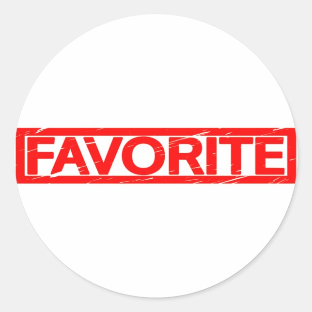 Favorite Stamp Classic Round Sticker (Front)