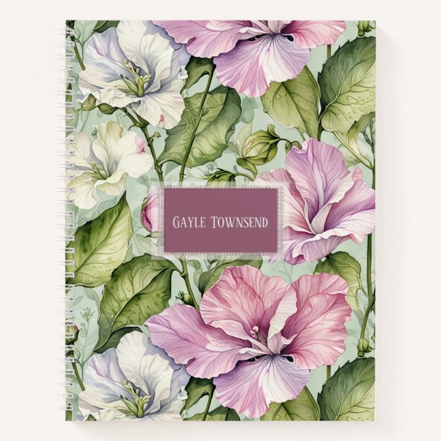 Favorite Sweet Peas Hardcover Notebook (Front)