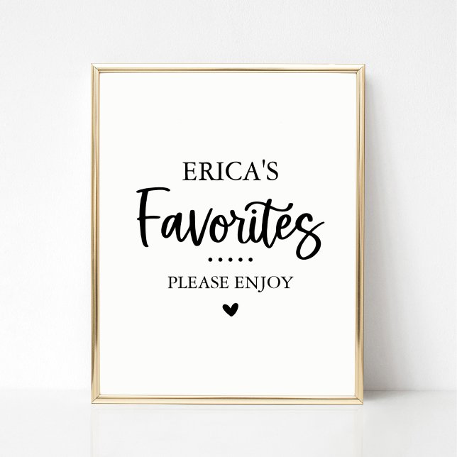 Favorite Sweets and Treats Favor Table Sign (Creator Uploaded)
