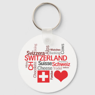 Favorite Swiss Things - I Love Switzerland Keychain