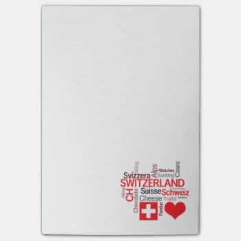 Favorite Swiss Things - I Love Switzerland Post-it Notes by AntiqueImages at Zazzle