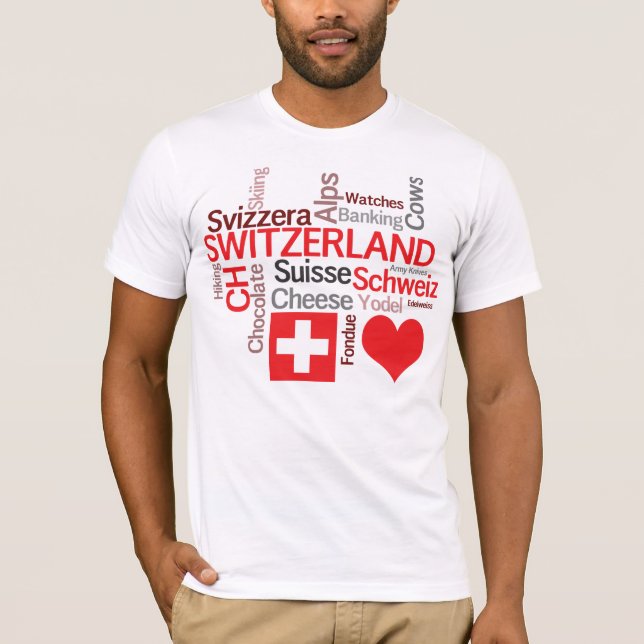 Favorite Swiss Things - I Love Switzerland T-Shirt (Front)