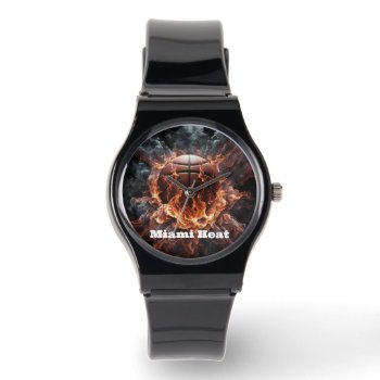 Favorite Team Fiery Ball Watch by SharonCullars at Zazzle