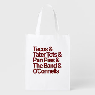 Favorite Things Blush Burgundy Modern List Grocery Bag