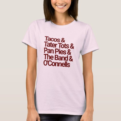 Favorite Things Blush Burgundy Modern List T_Shirt