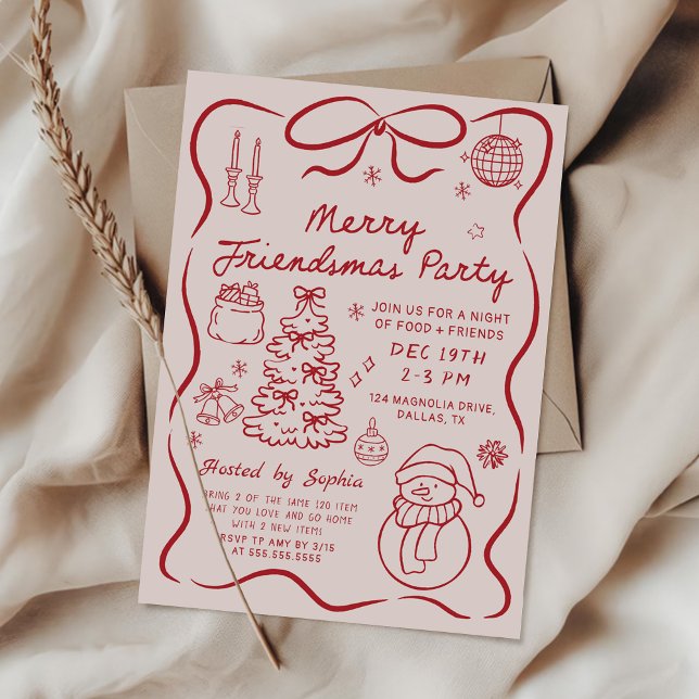 Favorite Things Christmas Holiday Party Invitation (Creator Uploaded)