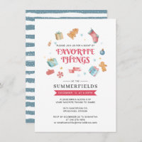 Favorite Things Christmas Holidays Family Party Invitation