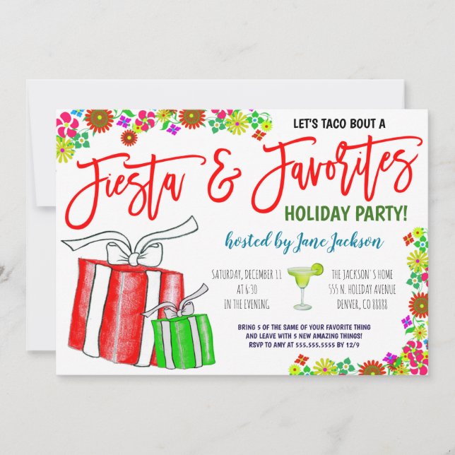 Favorite Things Christmas Party Invitation (Front)