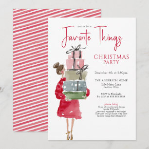 Favorite Things Christmas Party Invitation