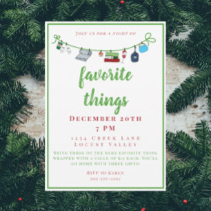 Favorite Things Christmas Party Ladies Night Invitation