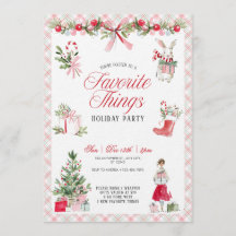 Favorite Things Festive Party Invitation