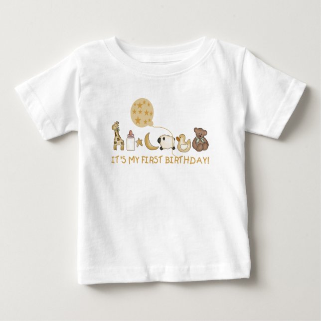 Favorite Things First Birthday Baby T-Shirt (Front)