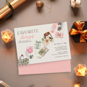 Favorite Things Friend Gift Exchange Holiday Party Invitation