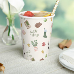 Favorite Things Gift Exchange Christmas Paper Cups