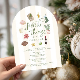 Favorite Things Gift Exchange Christmas Party Invitation