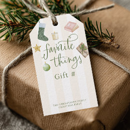 Favorite Things Gift Exchange Gift Tags