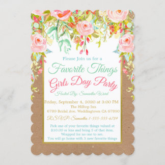 Favorite Things Girls Day Invitation