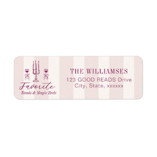 Favorite Things Holiday Book & Wine Club Party Label