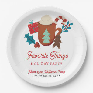 Favorite Things Holiday Party Christmas Gifts Paper Plates