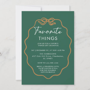 Favorite Things Holiday Party - Cute and Festive B Invitation