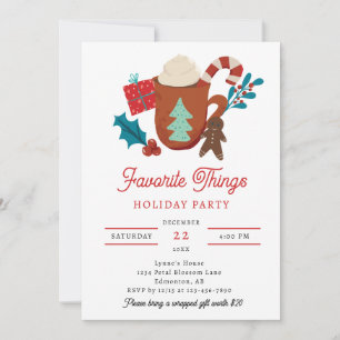 Favorite Things Holiday Party Gift Exchange Invitation